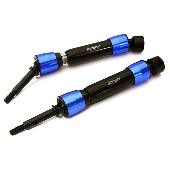 Integy RC Toy Model Hop-ups C28034BLUE Carbon Steel Rear Universal Shaft (2) for Traxxas 1/10 Slash & Stampede 4X4