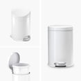 thumbnail image 4 of simplehuman Bathroom Trash Can, 1.2 Gallon Step Garbage Bin with Soft Close Lid, White, 4 of 6