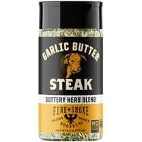 Fire & Smoke Society Garlic Butter Steak Seasoning, 6.2 Ounce Steak Rub Seasoning Blend