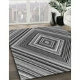 thumbnail image 3 of Ahgly Company Machine Washable Indoor Square Transitional Black Area Rugs, 7' Square, 3 of 7