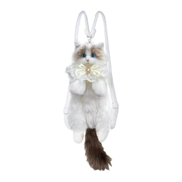 BELOVING Cute Cat Plush Backpack Daypack Stuffed Animals Bag for Women Children Teens