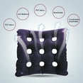 thumbnail image 4 of Medical Pressure Sore Prevention Cushion,Portable Inflatable Cushion Seat with Air Pump for Prolonged Sitting Ideal Seat Cushion for Daily Use,19.5 x 19.5in (Flocked square cushion sapphire blue), 4 of 9