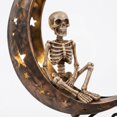 thumbnail image 6 of Solar Skeleton & Pumpkin Moon Garden Stake Light, Halloween Outdoor Waterproof LED Yard Decoration with Crescent Moon, Hanging Jack-o'-Lantern Lantern for Garden, Patio, Walkway, Porch (Skeleton), 6 of 6