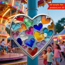 Hxlamzoo Unique Colorful Love Hanging Decoration for Indoor & Outdoor Door Window Decor