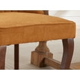 thumbnail image 4 of Gold Mid Century Dining Chairs Set of 6, Modern Kitchen & Dining Room Chairs Set of 6, Linen Upholstered Kitchen Chairs for Dining Table, Sillas de Comedor, Wood Legs (Yellow, 6 Pcs), 4 of 12