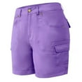 thumbnail image 5 of ASFGIMUJ Women's Loose Solid Color Mini Pant Summer Beach Shorts Buttons Short Hot Pants Cargo Shorts, 5 of 6