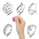 thumbnail image 3 of Anillo de compresión doble ajustable, plateado, 3 of 3
