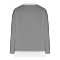 thumbnail image 5 of Timegard Womens Tops Drop Shoulder Crewneck Loose Pullover Tops Fall Casual Long Sleeve Comfy Blouse, 5 of 5