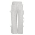 thumbnail image 6 of Endives Women's Jogging Bottoms With Bow Wide Leg Elastic Waistband Baggy Trousers With Pocke Trousers, 6 of 6