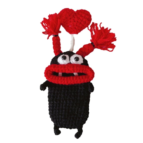 Thick Lips Monsters Pull Type Keys Bag Hand Knitting Keys Wallets Funny Car Keys Sleeve Cases Housekeepers Keys Holder