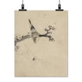 thumbnail image 2 of Print: A Bird Perched On A Tree Branch With Blossoms, Watching A Spider On, 2 of 4