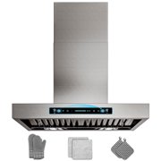 GIMSOL 30" Wall Mount Range Hood, 400 CFM, 4-Speed Gesture Control, Stainless Steel, Ducted