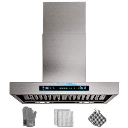 GIMSOL 30" Wall Mount Range Hood, 900 CFM, 4-Speed Gesture Control, Stainless Steel, Ducted