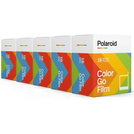 Image of Polaroid Go Color Film - 80 Photos - 5 Double Packs Bulk Film 6205 - Only Compatible with Polaroid Go Camera