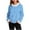 Light Blue, variant on Chunky Knit Cotton Sweater Womens White Faux Fur Trim Holiday Striped Pullovers Long Sleeve Fall Ladies Sweaters Black, S