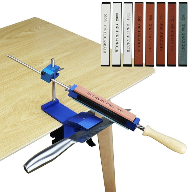TFixol Portable Cutter Sharpener Professional Metal Kitchen Sharpening System Tools Fix-angle Whetstone Grinder Machine with Grind Stones