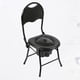thumbnail image 2 of Silla de baño plegable para personas mayores, estable, multifunción, móvil, de alta resistencia, para niños con discapacidad y mujeres embarazadas, color negro (silla y barril), 2 of 7