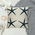 thumbnail image 2 of COMIO  Coastal Theme Home Decorations Throw Pillow Case Marine Organism Blue Starfish Pattern Cushion Covers Pillowcase, 2 of 5