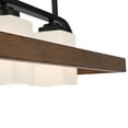 thumbnail image 4 of Possini Euro Design Spearhead Black Wood Linear Pendant Chandelier 42" Wide Modern White Glass 4-Light Dining Room Kitchen Island, 4 of 10