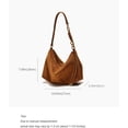 thumbnail image 4 of Small  bag For Women Faux Suede Handbag Soft Hobo Cute Crossbody with Adjustable Strap, 4 of 6
