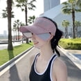 thumbnail image 4 of Open Top Sports Sun Visor, Adjustable Brim UV Protection Visor for Running, Hiking, Outdoor Activities, Men and Women's Summer Sports Hat-Pink, 4 of 6