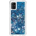 thumbnail image 2 of Compatible with Samsung Galaxy A71 Case Glitter Luxury Cute Love Liquid Quicksand Clear TPU Girls Women Stylish Bumper Shockproof Protective Case for Samsung Galaxy A71 Blue YB, 2 of 12