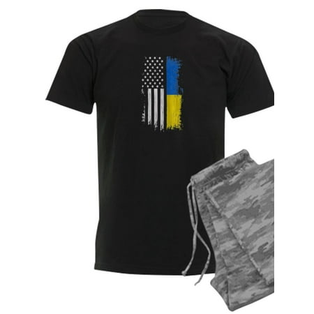 

CafePress - Ukrainian American Flag Pride Ukraine Usa Pajamas - Men s Dark Pajamas