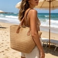 thumbnail image 6 of MMJ Straw Tote Bag Large Woven Beach Purse Natural Seagrass Summer Handbag for Vacation Shopping, 6 of 6