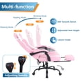 thumbnail image 5 of PayLessHere Ergonomic Racing Desk Chair Computer Chair Gaming Chair with Footrest Lumbar Support Headrest Armrest Task Rolling Swivel Ergonomic E-Sports Adjustable PC Gamer Chair (Pink), 5 of 5