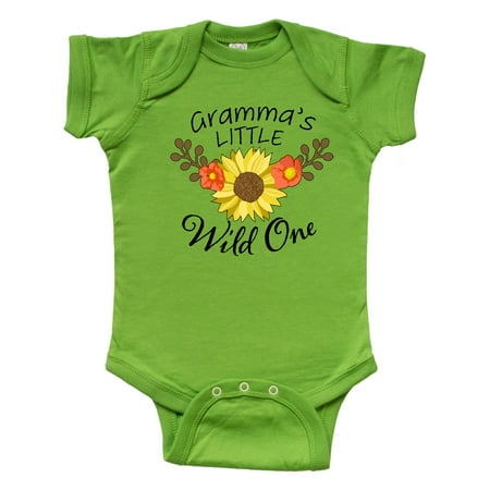 

Inktastic Gramma s Little Wild 1 with Beautiful Sunflower Gift Baby Boy or Baby Girl Bodysuit