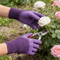 thumbnail image 6 of Gardening Gloves Thickened Latex Coated Thorn-Proof Working Glove Wear-Resistant Work Mitts for Digging Planting Weeding (Purple), 6 of 10