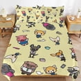 thumbnail image 6 of Aggretsuko Duvet Cover Set 3-Piece Bedding Set Soft Warm And Comfortable Soft Bed Set with 1 Duvet Cover And 2 Pillowcases for Bedroom All Season, 6 of 8