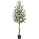 thumbnail image 1 of 6ft artificial olive trees con realistic fruits, imitation silk para indoor y outdoor decoration in home, oficina, garden o sala de estar, 1 of 5