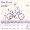 thumbnail image 3 of Gymax Vélo pour Enfants de 16 Pouces avec Panier, Siège pour Poupée, Rubans Colorés, Roues Stabilisatrices, 3 of 10