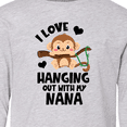 thumbnail image 4 of Inktastic Monkey I Love Hanging out with My Nana Long Sleeve Youth T-Shirt, 4 of 5