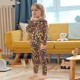 thumbnail image 4 of FORMRS Long Sleeve Top and Pants Pajama Set for Niños 2-Piece Sleepwear, Sizes 18M-8Y, Yellow Floral, 4 of 6