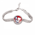 thumbnail image 1 of La cultura china Rojo mujer Pulsera de tobillera de cadena de tenis, joyería de diamantes, 1 of 3