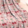 thumbnail image 3 of Pink Cow Cherry Pattern Blanket,Comfortable Soft Flannel Throw Blanket,All Season,Warm Lightweight Blankets for Sofa Bed Couch Living Room Chair,30"x40", 3 of 4