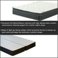 thumbnail image 3 of Continental Sleep, 10" Medium Pillow Top Hybrid Mattress & 4” Wood Box Spring Set, Queen, 3 of 5