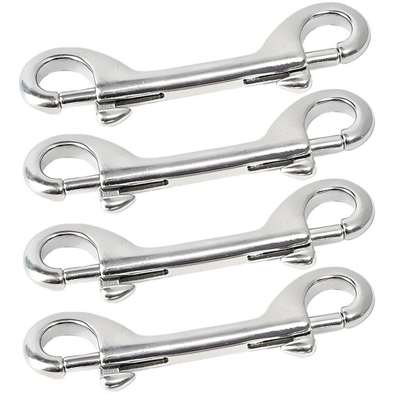4 PCS Double Ended Bolt Snap Hooks, Stainless Steel Hooks, Heavy Duty Marine Grade Snap Hooks for Dog Leashes, Keychains, Camping