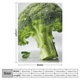 thumbnail image 4 of QZHH Vegetable Throw Blanket 3D Broccoli Theme Plush Blanket for Bed Sofa Couch Botanical Sherpa Blanket Breathable Warm Fuzzy Blanket Green Plant Room Decor Throw, 4 of 6