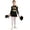 Black, variant on Aislor Girls Shiny Cheerleading Dance Dress Cheer Leader Birthday Party Dancewear Black 8