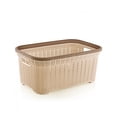 thumbnail image 1 of Superio Laundry Basket, Knit Style, 1.15 Bushel (Beige and Brown), 1 of 5