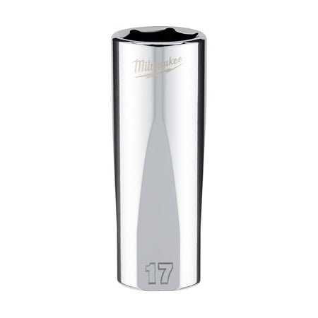 UPC: 0045242566136 | Milwaukee-45-34-0117 3/8 in. Drive 17mm Metric 6-Point Deep Socket