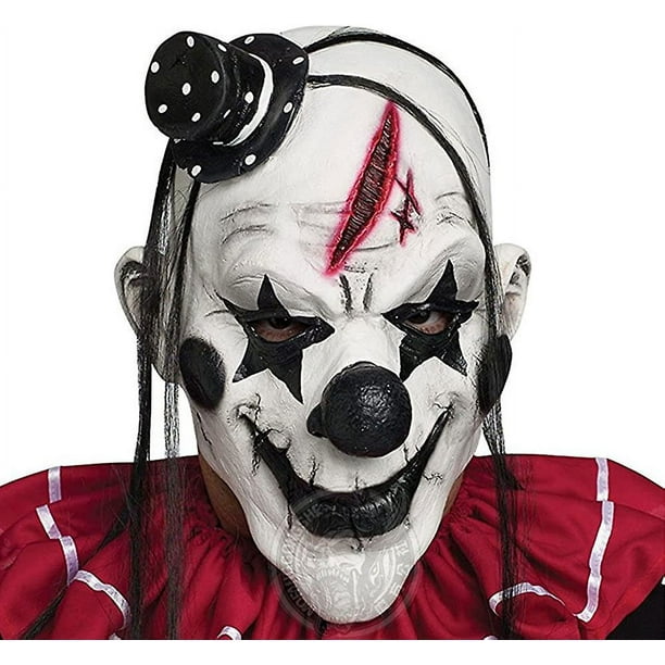 Máscara de payaso de terror de Halloween para mujeres, hombres y niños, disfraces de disfraces aterradores (estilo2)