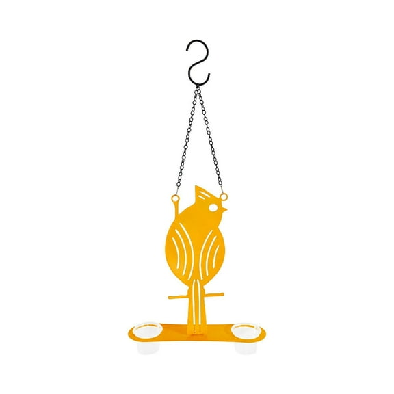 Eqslft Hanging Oriole Bird Feeder with Clear PP Bowl, Perch, and Attachment Prongs for Clementines, Mandarins, and Oranges Outdoor Decor for Garden Backyard Patio and Deck