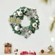 thumbnail image 4 of Corona de Navidad artificial de 12 pulgadas para colgar en la puerta | Hojas de Plata Dorada de Bayas Rojas | Tela de plástico duradera | Decoración navideña para el hogar con acento festivo |, 4 of 6