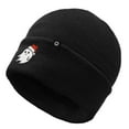 thumbnail image 2 of Dalix Embroidered Christmas Ghost Beanie in Black, 2 of 5