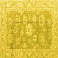 thumbnail image 1 of Ahgly Company Indoor Square Abstract Yellow Modern Area Rugs, 4' Square, 1 of 4