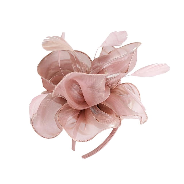 Disfraz de de Boda con Diadema Negra de Cristal de 20 Vintage - Rosado Soledad Cinta para mujer
